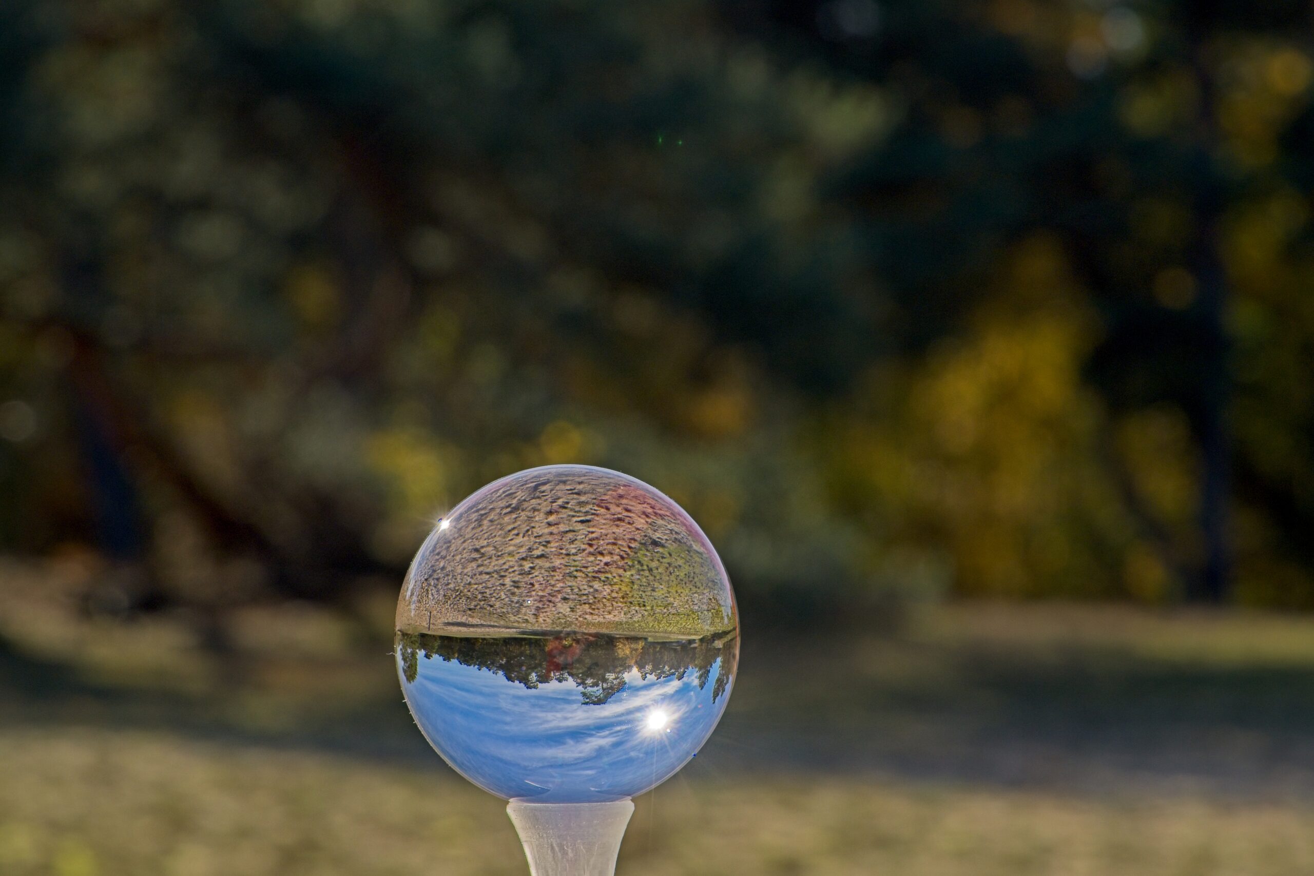 Verdener Dünen durch Glaskugel