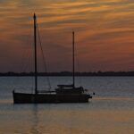 Boot im Sonnenuntzergang
