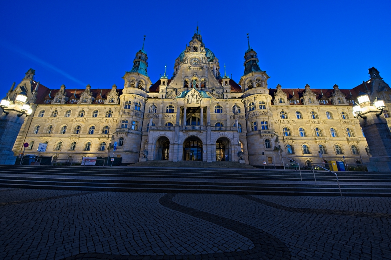Rathaus Hannover bei Nacht