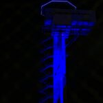 Tower Flughafen Hannover bei Nacht