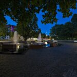 Trammplatz bei Nacht