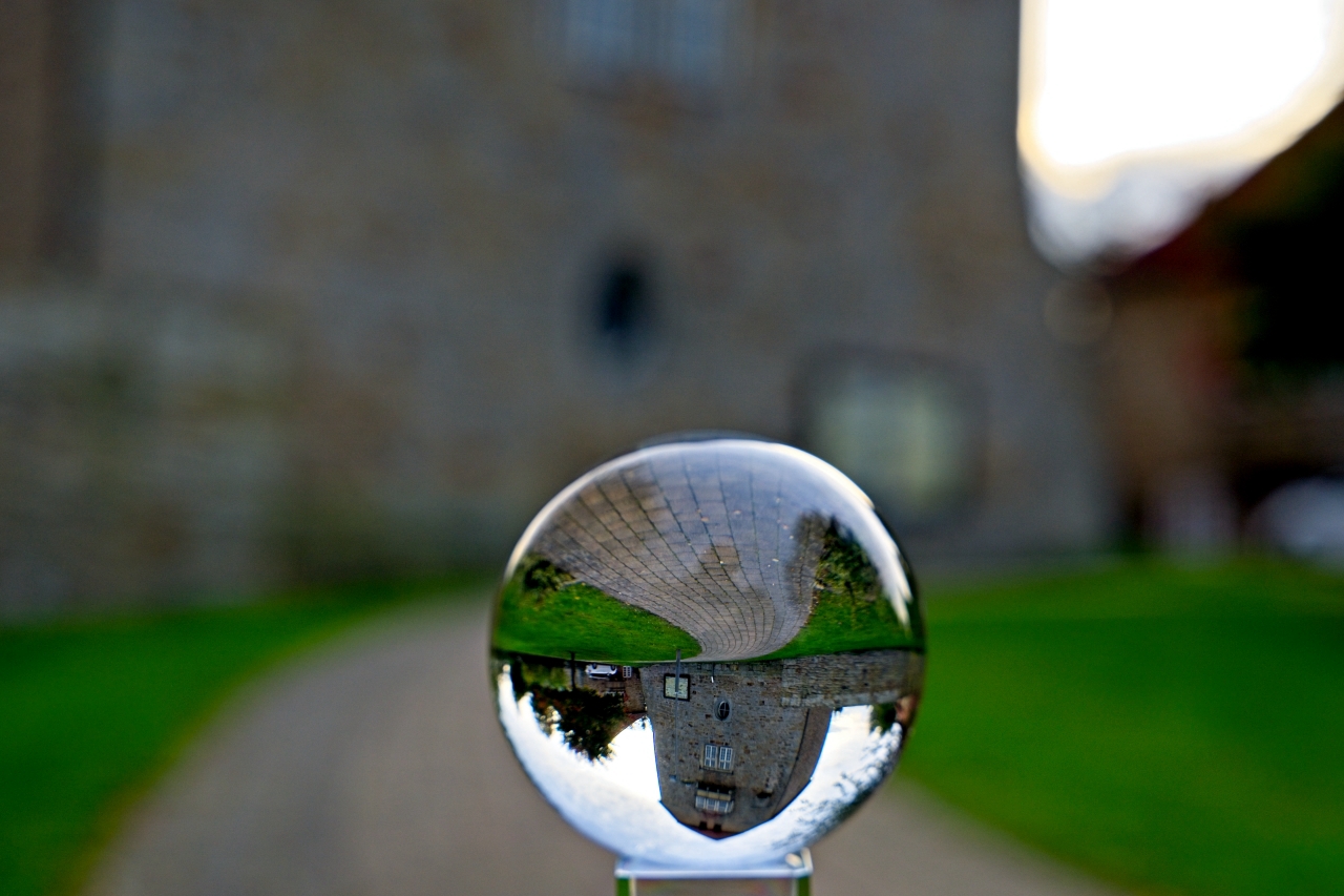 Burgturm in Glaskugel